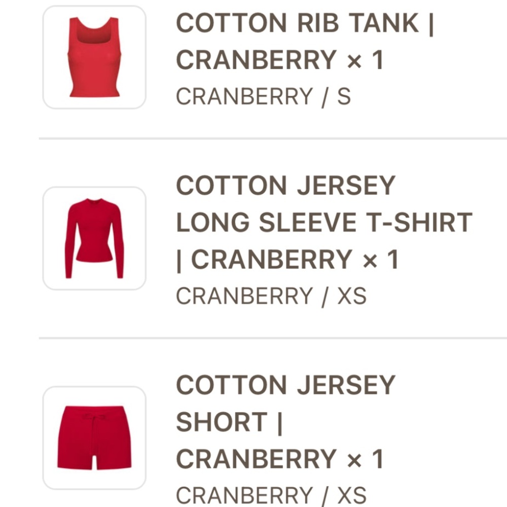 SKIMS BUNDLE: CRANBERRY (SOLD OUT)